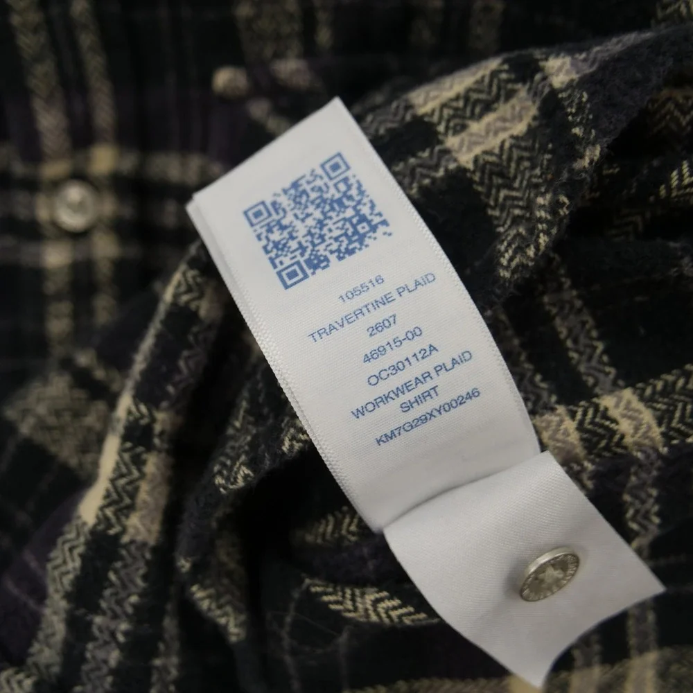 True Religion Shirt Mens Small Gray Button Plaid Flannel Long Sleeve Logo Print